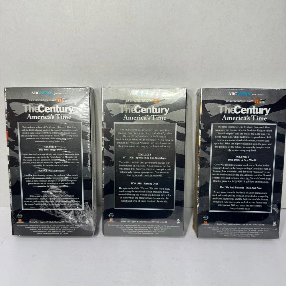 The Century America's Time with Peter Jennings 6 Volume VHS Box Set Vintage 1999